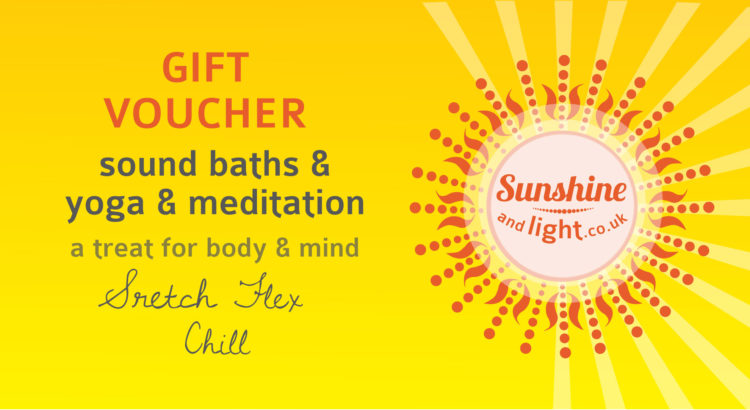 yoga gift vouchers sound bath gift vouchers