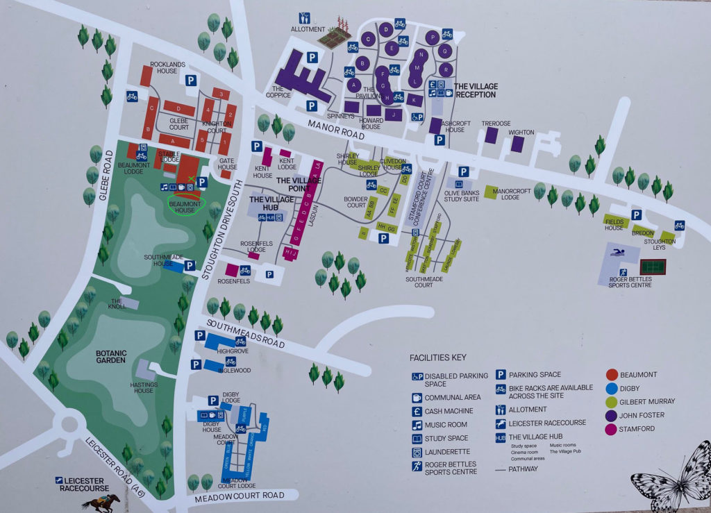 Botanical Gardens Map Yoga Retreeat Leicester
